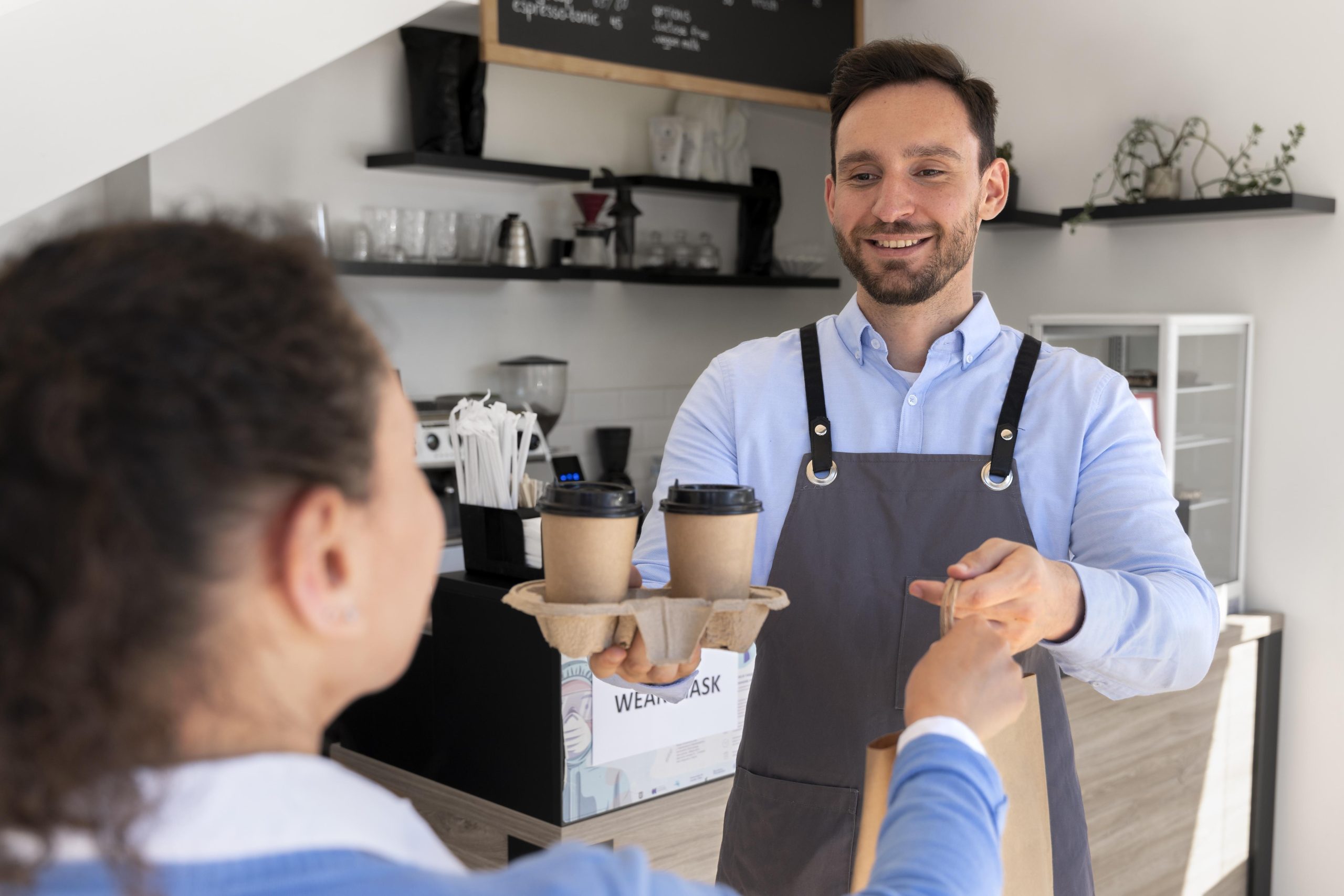 Take away coffee from coffee shop